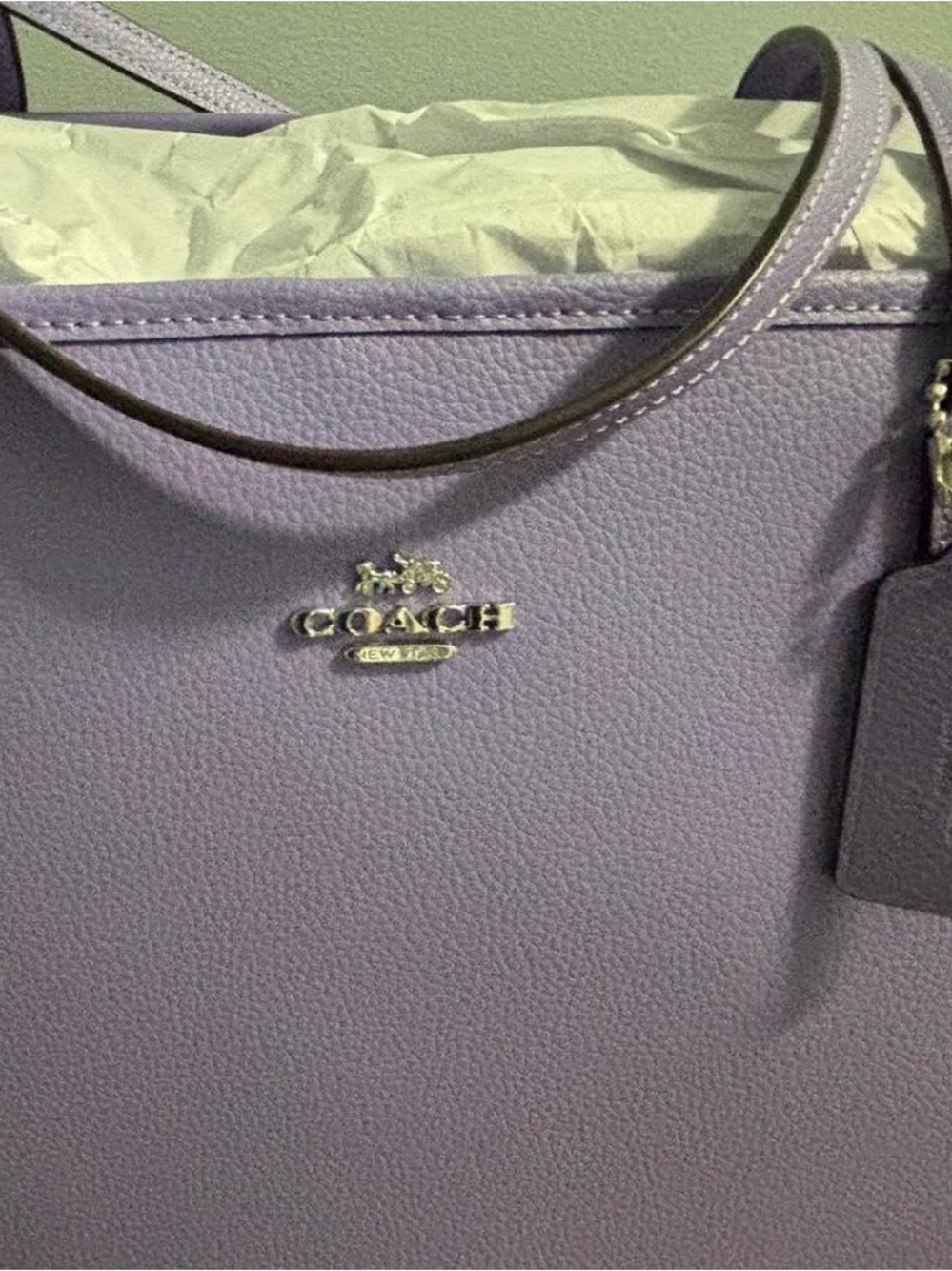 Coach Lavender Purple Leather Tote